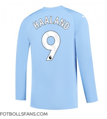Manchester City Erling Haaland #9 Replika Hemmatröja 2023-24 Långärmad